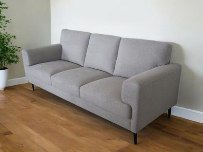 Modway Furniture 84" Light Gray Linen Sofa with Stylish Black Legs - Comfort Meets Contemporary Elegance for Your Home - 491331-HOMEROOTS
