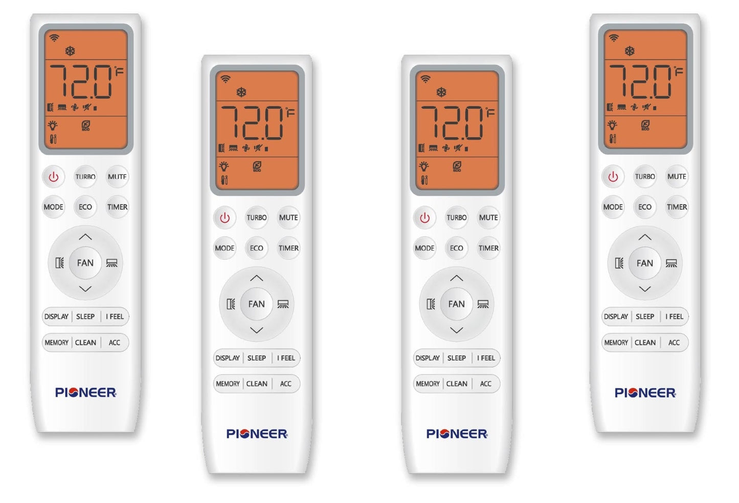 Pioneer Quad Split 36000 BTU 3-Ton Quantum Ultra Wi-Fi 22.5 SEER Energy-Star Multi (4) Zone Wall Mount Air Conditioner Heat Pump 230-Volt - WYT040GLSI24M4-9W-9W-9W-9W