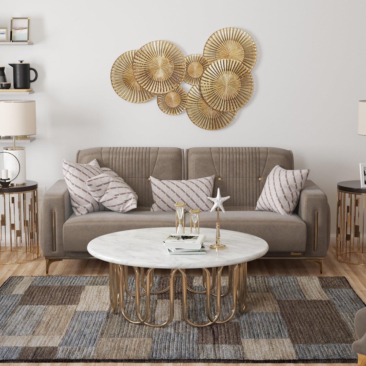 Modway Furniture 85" Brown Microfiber Sleeper Sofa with Toss Pillows - Stylish, Comfortable, and Durable for Any Space - 521599-HOMEROOTS