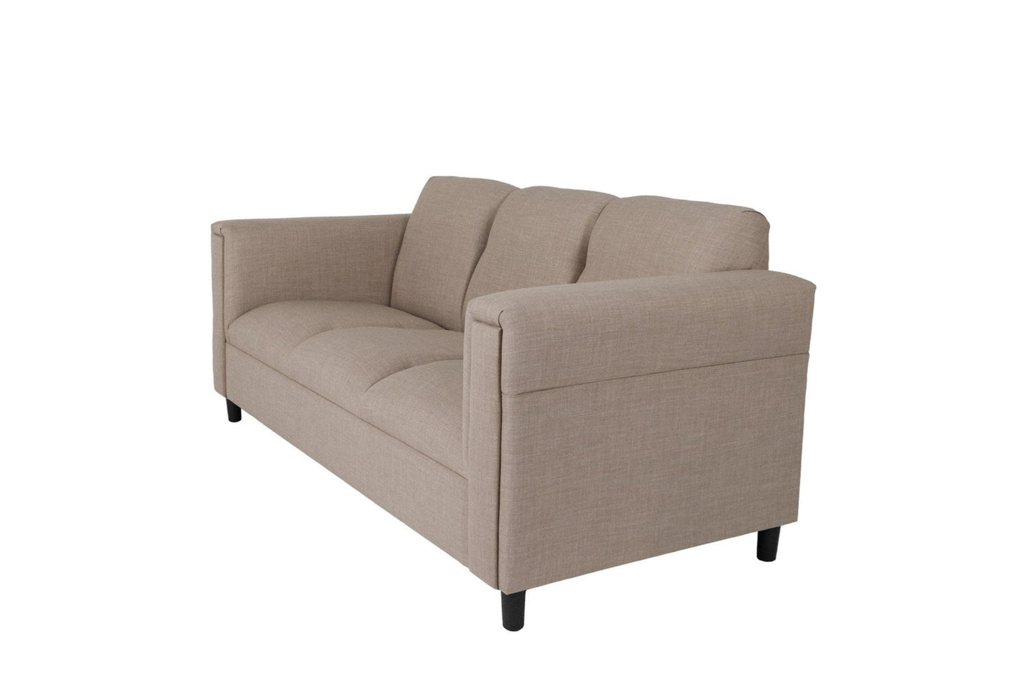 Modway Furniture 72" Luxurious Beige Polyester Sofa with Chic Black Legs - Stylish Comfort for Any Living Space - 530465-HOMEROOTS