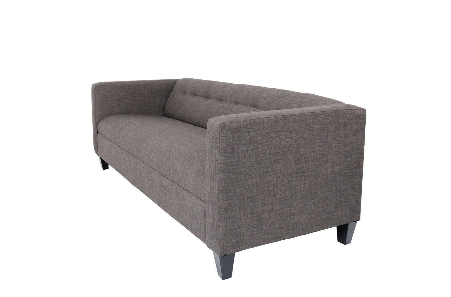Modway Furniture 80" Charcoal Polyester Sofa with Sleek Black Legs - Luxurious Comfort & Contemporary Design Upgrade - 530467-HOMEROOTS