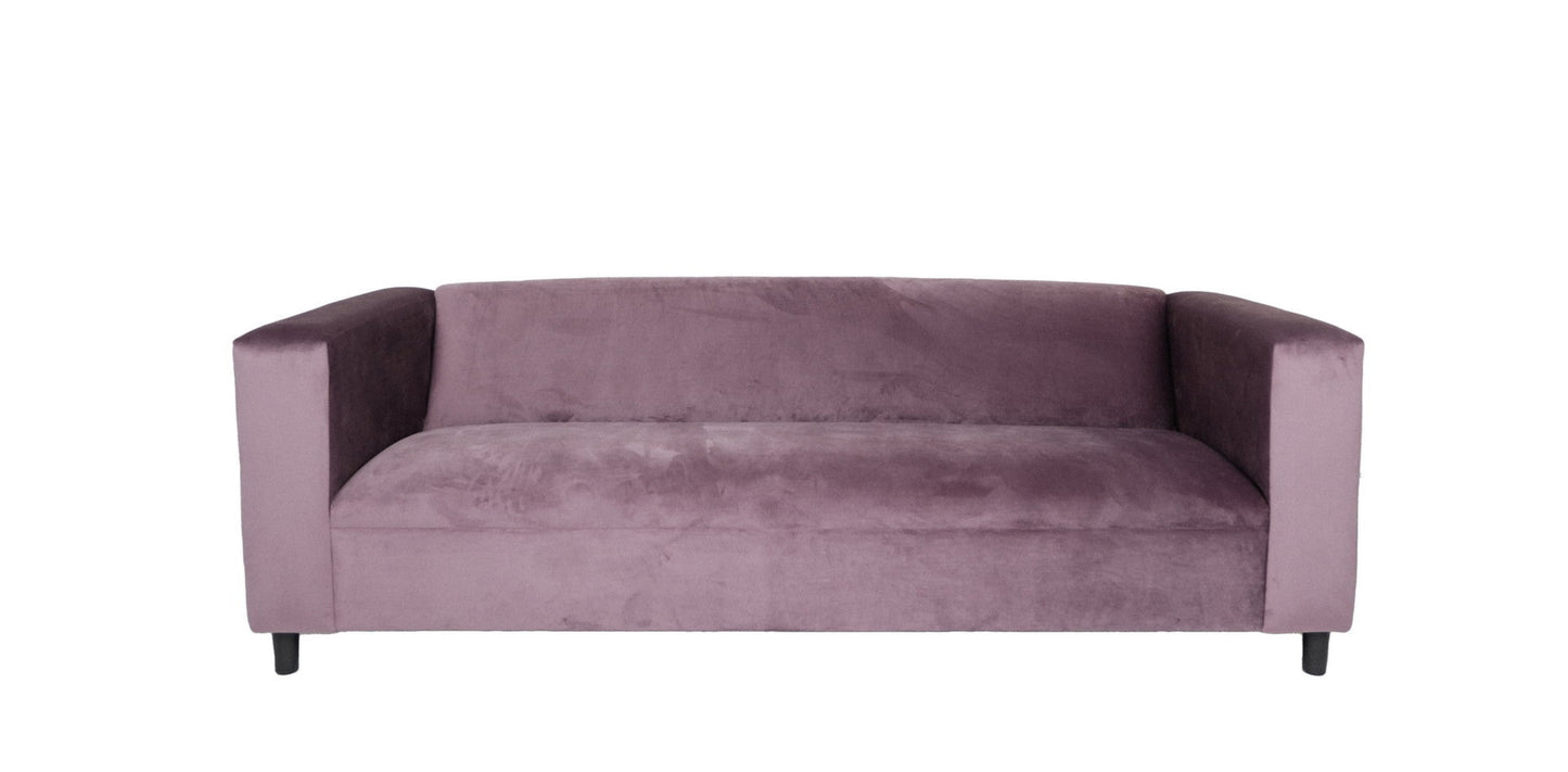 Modway Furniture 72" Lavender Velvet Sofa with Chic Black Legs - Soft, Stylish Comfort for Contemporary Living Spaces - 530475-HOMEROOTS