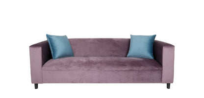 Modway Furniture 72" Lavender Velvet Sofa with Toss Pillows, Stylish Black Legs, Cozy Comfort, and Modern Design - 530476-HOMEROOTS