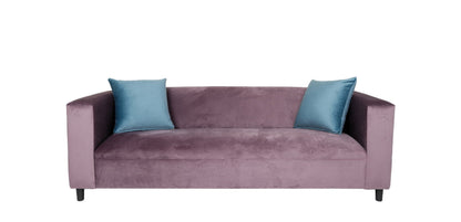 Modway Furniture 72" Lavender Velvet Sofa with Toss Pillows, Stylish Black Legs, Cozy Comfort, and Modern Design - 530476-HOMEROOTS