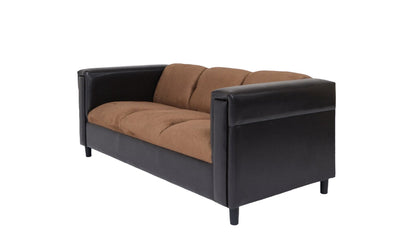 Modway Furniture 72" Brown Chenille Sofa with Black Legs - Stylish Comfort, Soft Touch, and Contemporary Design for Your Home - 530479-HOMEROOTS