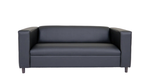 Modway Furniture 84" Black Faux Leather Sofa - Stylish, Durable, and Comfortable with Contemporary Design & Supportive Arms - 530484-HOMEROOTS