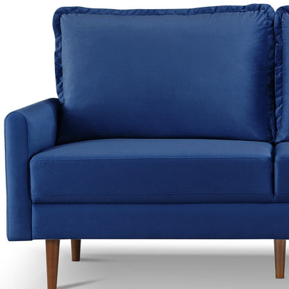 Modway Furniture 543722 Luxurious 69" Blue Velvet Sofa with Dark Brown Legs - Comfortable, Stylish & Durable Design - 543722-HOMEROOTS
