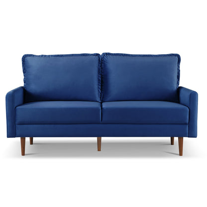 Modway Furniture 543722 Luxurious 69" Blue Velvet Sofa with Dark Brown Legs - Comfortable, Stylish & Durable Design - 543722-HOMEROOTS