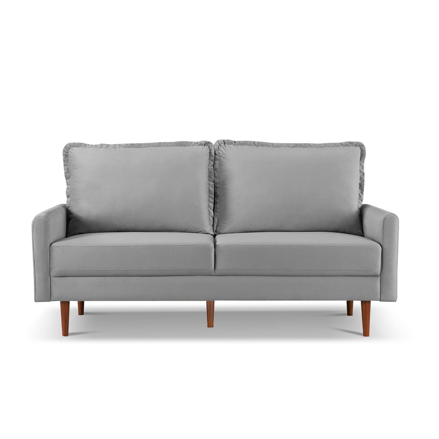 Modway Furniture 69" Gray Velvet Sofa with Dark Brown Legs - Luxurious Comfort & Contemporary Design for Your Space -  543723-HOMEROOTS