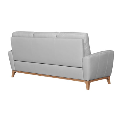 Modway Furniture 83" Gray Leather Sofa - Luxurious Comfort with Elegant Brown Legs for Stylish Living Rooms - 546406-HOMEROOTS