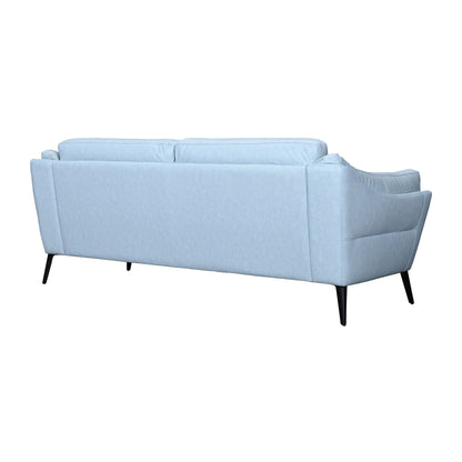 Modway Furniture 87" Sky Blue Leather Sofa with Flared Arms & Sleek Black Legs - Luxurious Comfort & Style! - 546414-HOMEROOTS