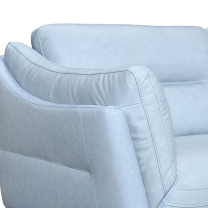 Modway Furniture 87" Sky Blue Leather Sofa with Flared Arms & Sleek Black Legs - Luxurious Comfort & Style! - 546414-HOMEROOTS