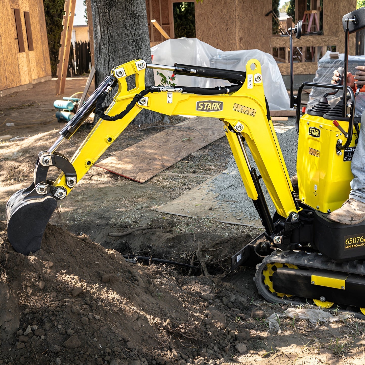 Stark USA 10HP Mini Excavator Hydraulic Digger 306cc Gas Engine Tracked Crawler - 65076