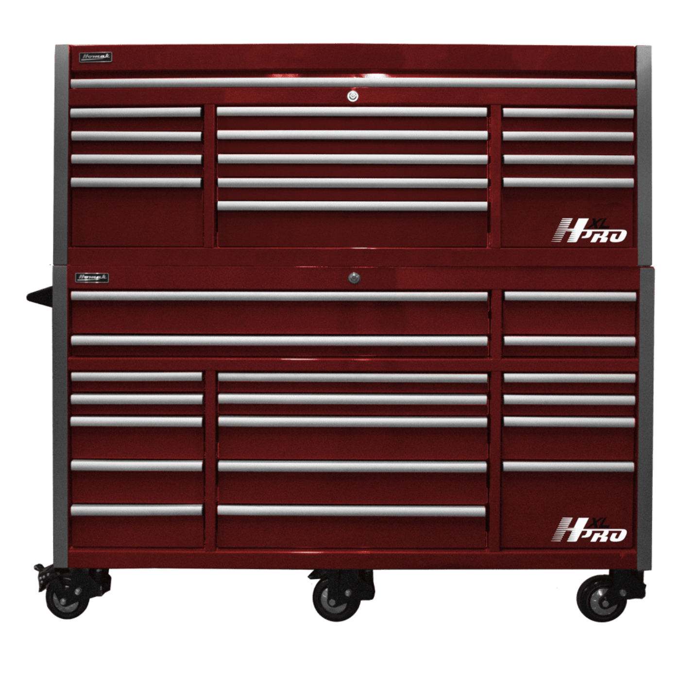 Homak  72” Big Dawg HXL Pro Series Roller Cabinet with Stainless Steel Top - HX04072171
