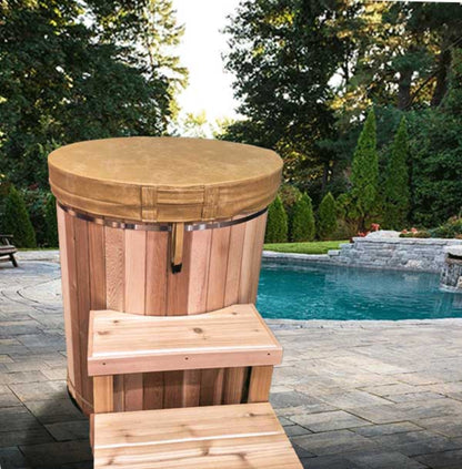 Dundalk LeisureCraft The Arctic Cold Plunge Tub - Clear Red Cedar