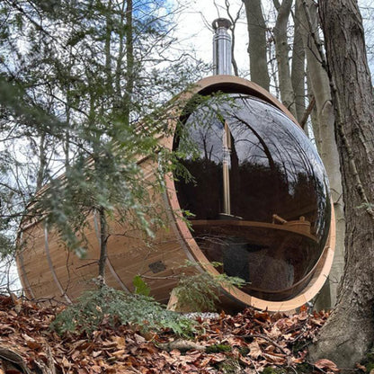 Dundalk LeisureCraft Panoramic Sauna Knotty Cedar - Wood Heated - 762PVCF