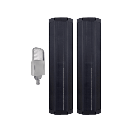 Solar LED Street Light 50 Watt 6200 Lumens 5000K | Smart Street Light Built In Bluetooth | All in One SE Street Light - AVS-CYS-50W