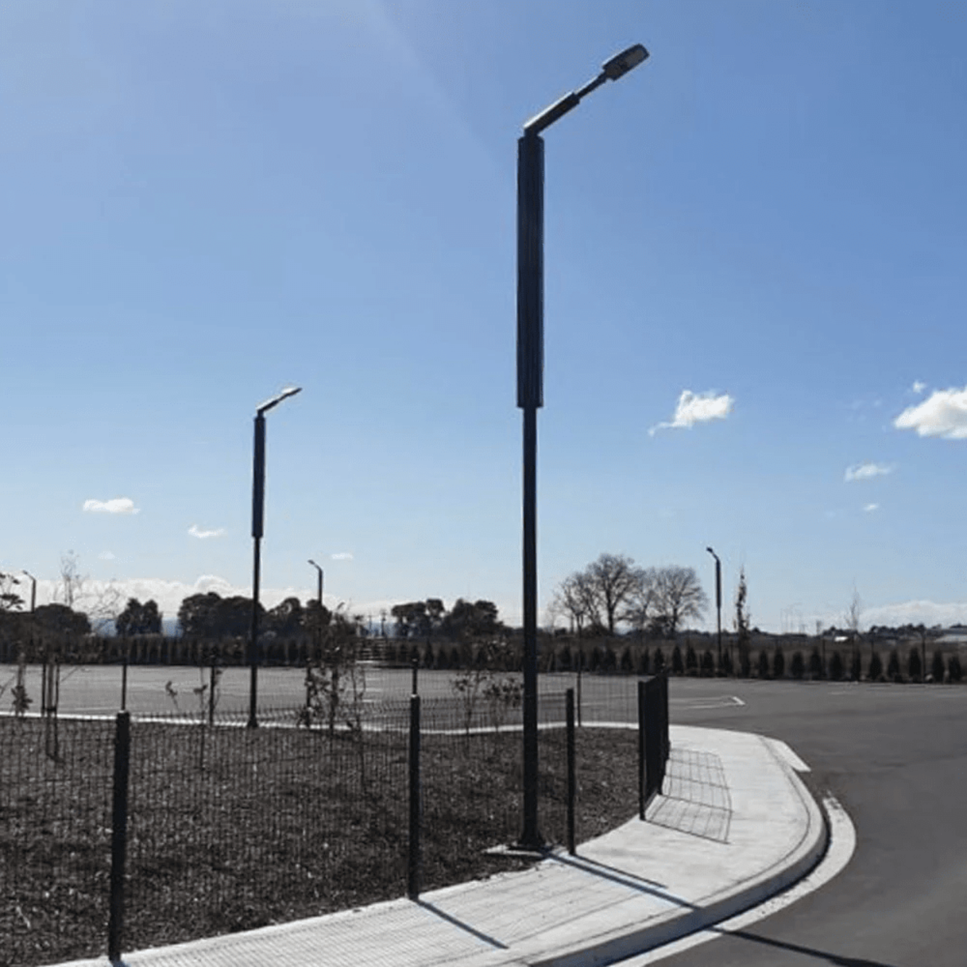 Solar LED Street Light 50 Watt 6200 Lumens 5000K | Smart Street Light Built In Bluetooth | All in One SE Street Light - AVS-CYS-50W