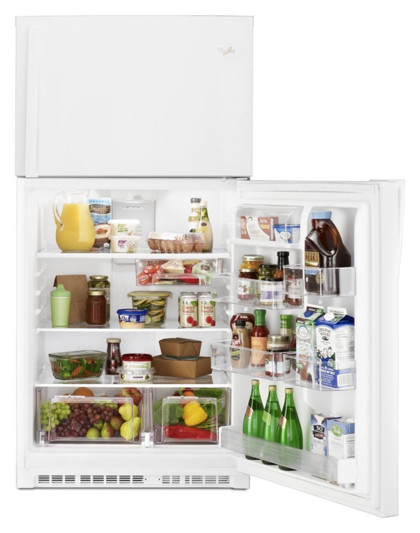 WHIRLPOOL 33-inch Wide Top Freezer Refrigerator - 21 cu. ft. - WRT511SZDW-KT