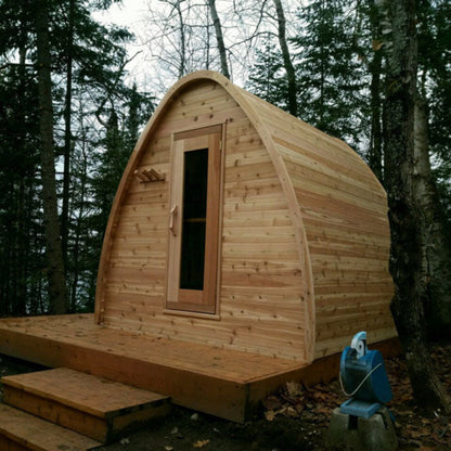 Dundalk LeisureCraft Knotty Cedar POD Sauna - SLCKCPODS