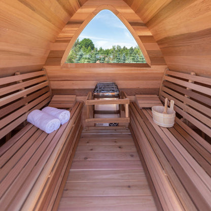 Dundalk LeisureCraft Knotty Cedar POD Sauna - SLCKCPODS