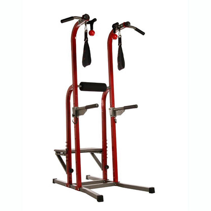 Stamina X Fortress Power Tower Home Gym Pull Up Fitness Workout Station, Red - 88791