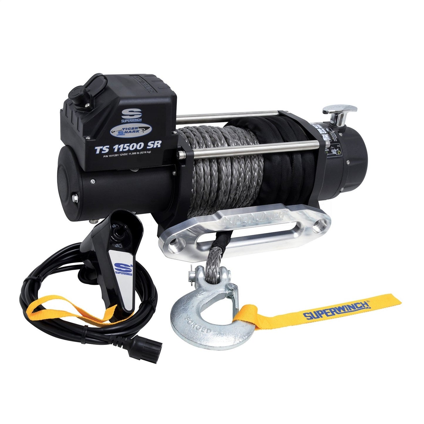 Superwinch Tiger Shark 11500SR Synthetic Rope Winch - 1511201