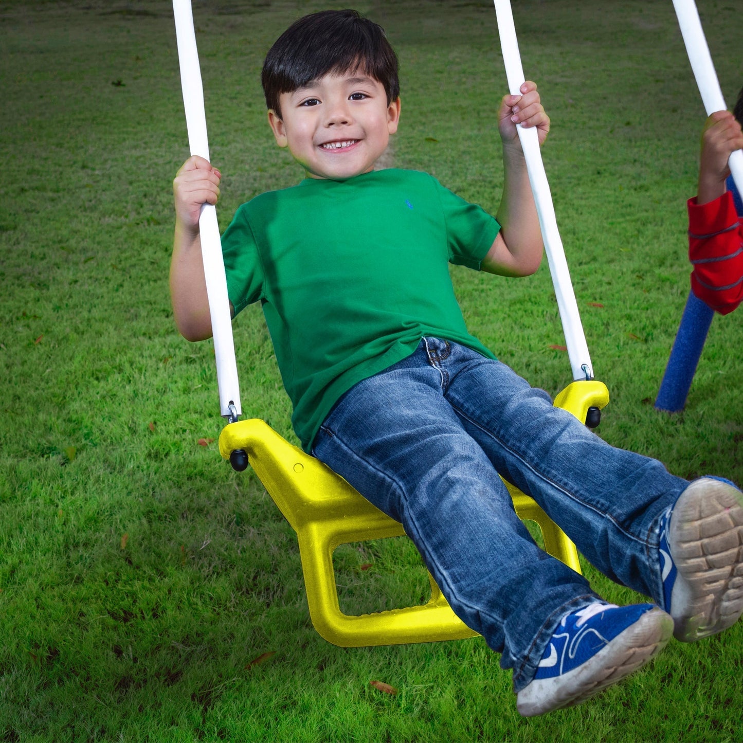 XDP Recreation Rising Sun Playground Outdoor Swing Set, Glider, SeeSaw, & Slide - 94022