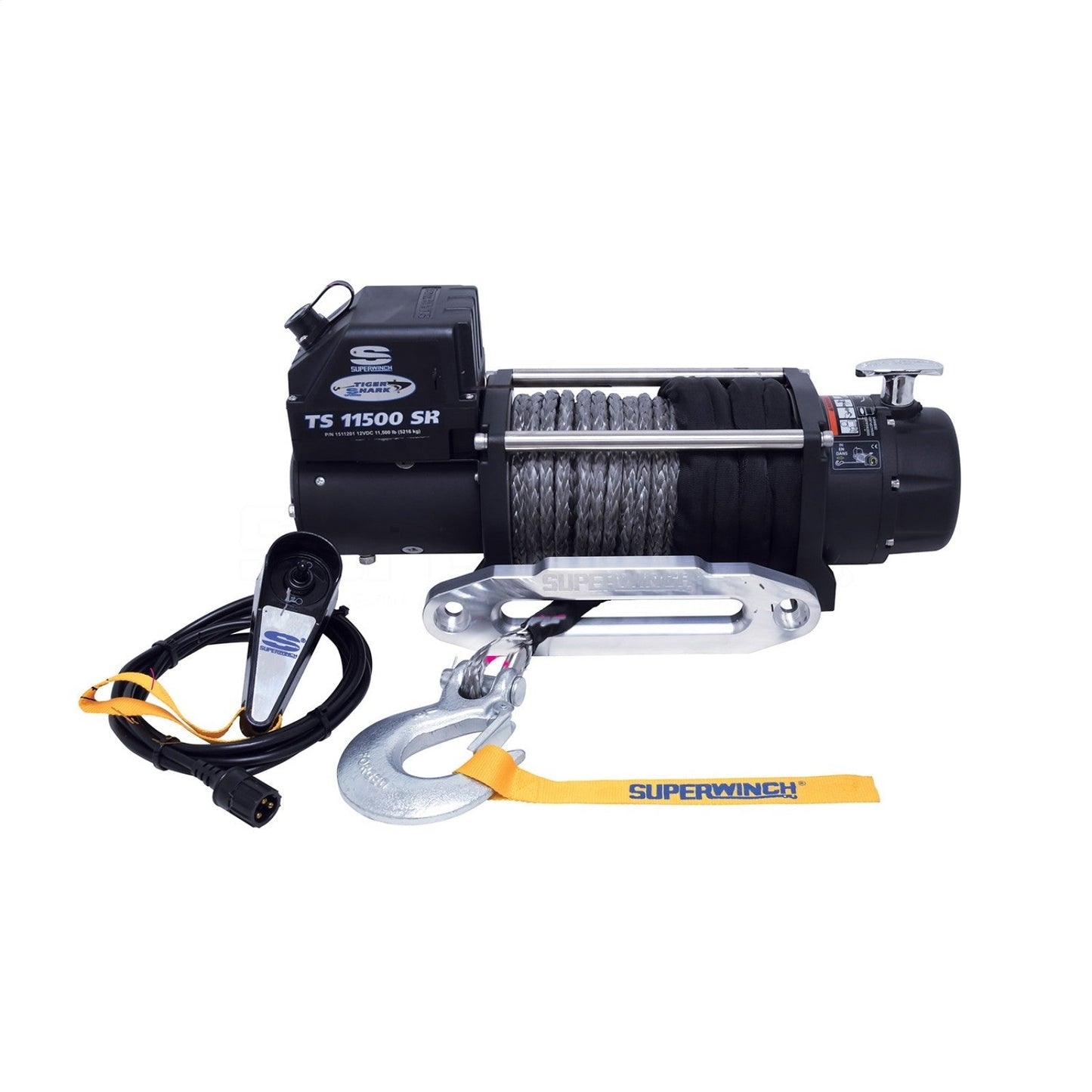 Superwinch Tiger Shark 11500SR Synthetic Rope Winch - 1511201