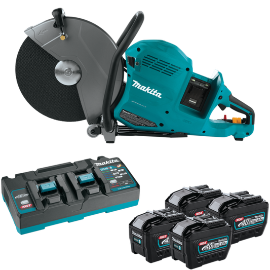 Makita 80V Max (40V Max X2) XGT GEC01PL4 Brushless 14 In. Power Cutter Kit with 4 Batteries, AFT, Electric Brake - GEC01PL4