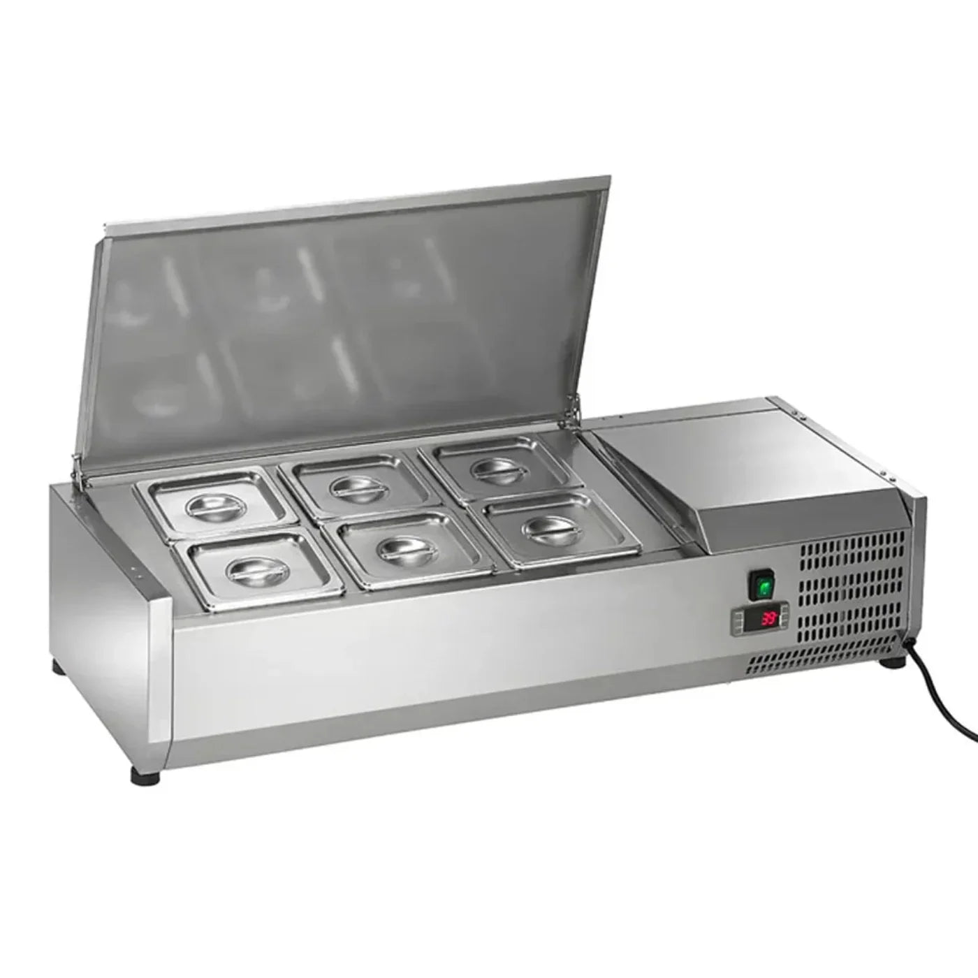 Arctic Air ACP40 40" Six Pan Stainless Steel Counter Top Prep Unit - ACP40