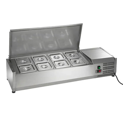 Arctic Air ACP40 40" Six Pan Stainless Steel Counter Top Prep Unit - ACP40