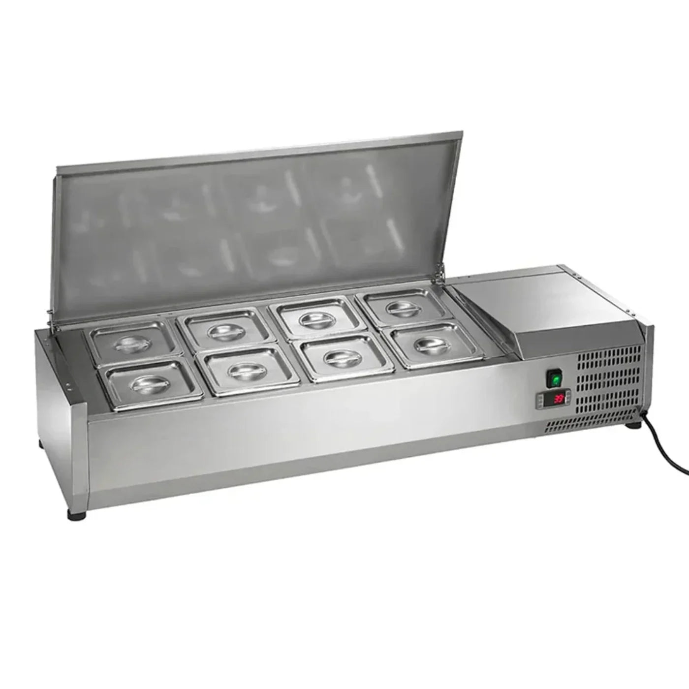Arctic Air ACP48 48" Eight Pan Stainless Steel Counter Top Prep Unit - ACP48