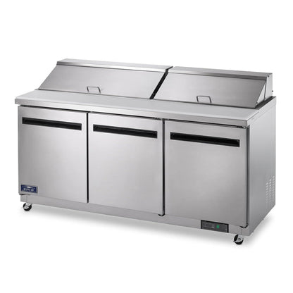 Arctic Air AST72R 72" Triple Door Sandwich/ Salad Prep Table - AST72R
