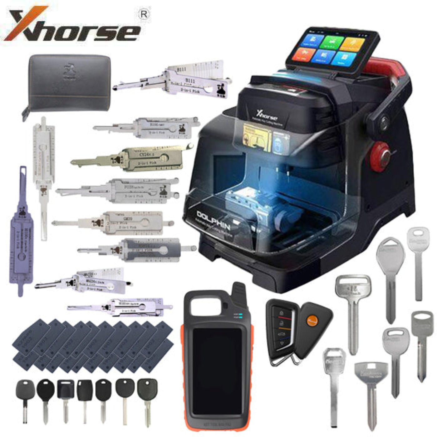 Xhorse Beginner Cut & Programming Bundle - Dolphin II XP-005L + VVDI Key Tool MAX Pro - AUTO101TRAIN+CUT+PROGRAM