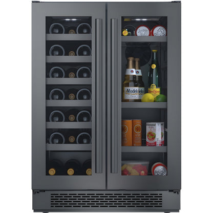 Avallon 24 Inch Wide 21 Bottle Capacity and 64 Can Capacity Undercounter Wine and Beverage Cooler - AWBC242GGFDBLSS