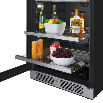 Avallon 24 Inch Wide 14 Bottle Capacity and 82 Can Capacity Panel Ready Wine and Beverage Cooler - AWBC242SGLH - AWBC242SGLH