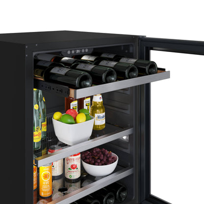 Avallon 24 Inch Wide 14 Bottle Capacity and 82 Can Capacity Panel Ready Wine and Beverage Cooler - AWBC242SGRH