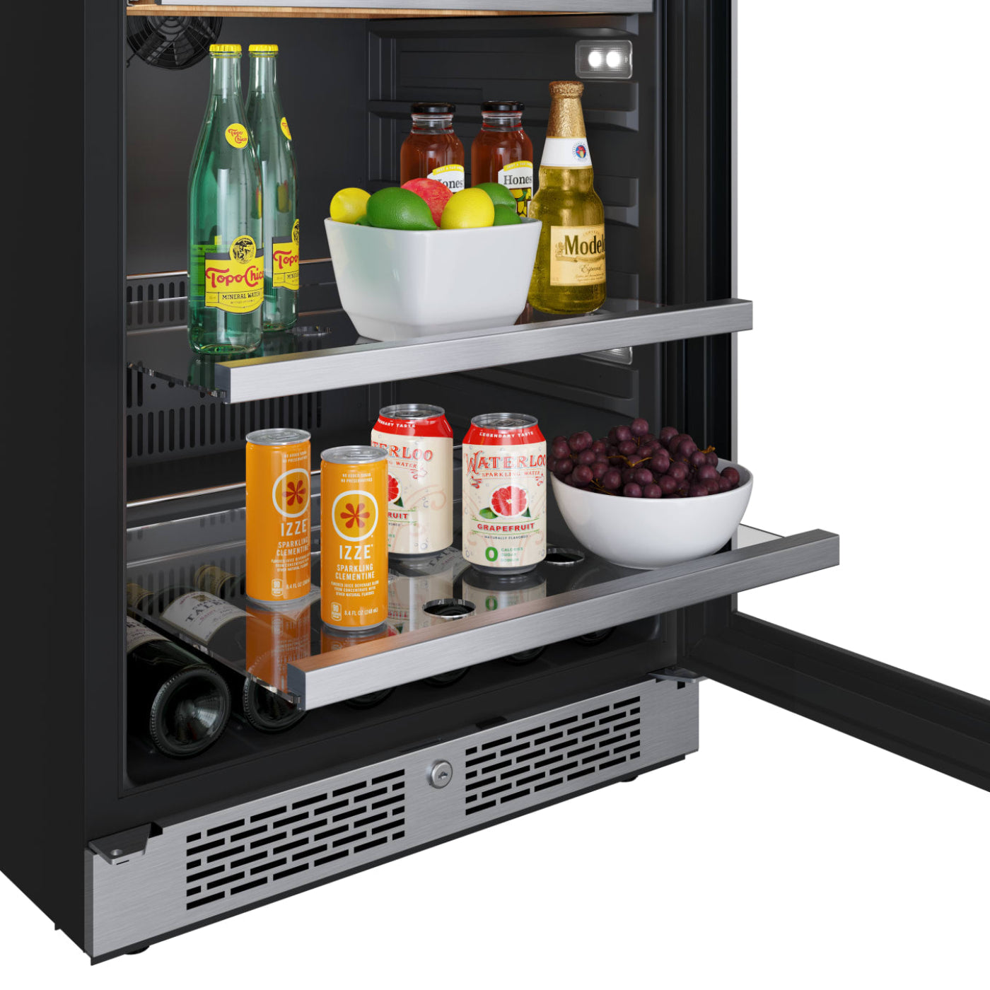 Avallon 24 Inch Wide 14 Bottle Capacity and 82 Can Capacity Panel Ready Wine and Beverage Cooler - AWBC242PRSRH