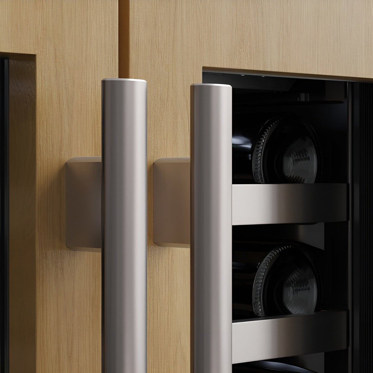 Avallon 24 Inch Wide 42 Bottle Capacity French Door Wine Cooler with LED Lighting - AWC242FDPRG