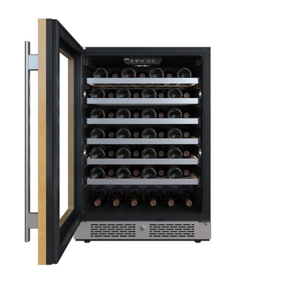 Avallon 24 Inch Wide 53 Bottle Capacity Single Zone Wine Cooler with Left Swing Door - AWC242SPRGLH