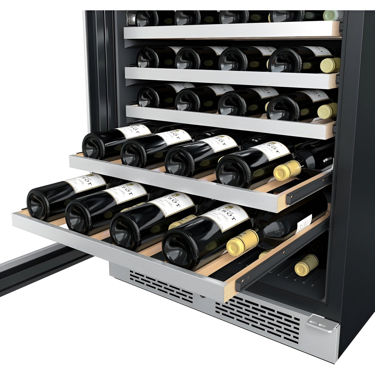 Avallon 24 Inch Wide 53 Bottle Capacity Single Zone Wine Cooler with Left Swing Door - AWC242SZLH