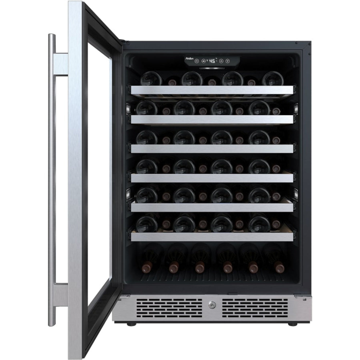 Avallon 24 Inch Wide 53 Bottle Capacity Single Zone Wine Cooler with Left Swing Door - AWC242SPRGLH