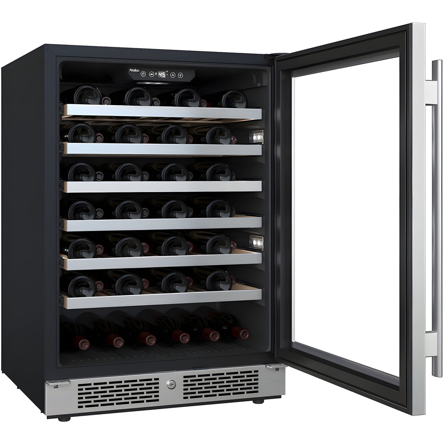 Avallon 24 Inch Wide 53 Bottle Capacity Single Zone Wine Cooler with Right Swing Door - AWC242SZRH