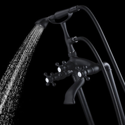 Anzzi Tugela 3-Handle Claw Foot Tub Faucet with Hand Shower FS-AZ0052 - FS-AZ0052BN