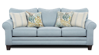 Modway Furniture 1144 Transitional Sleep Sofa - Coastal Style with Reversible Cushions & Stain-Resistant Fabric - 1144 Grande Glacier Sleeper