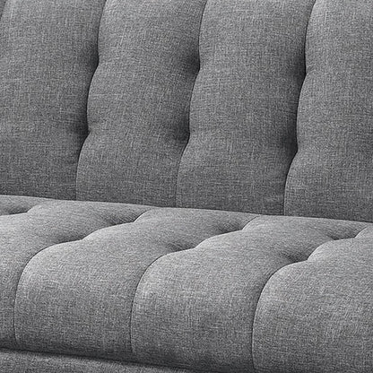 Modway Furniture 74 Inch Sofa Bed, Tufted Gray Linen Like Fabric, Track Arms, Hardwood Frame - BM294848-BENZARA