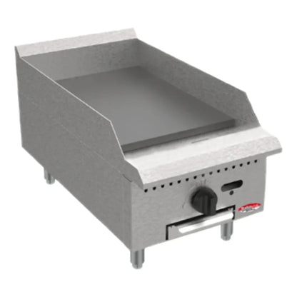 BakeMax  15" Countertop Heavy Duty Natural Gas Griddle w/ Manual Controls, 30,000 BTU - BACG15-1