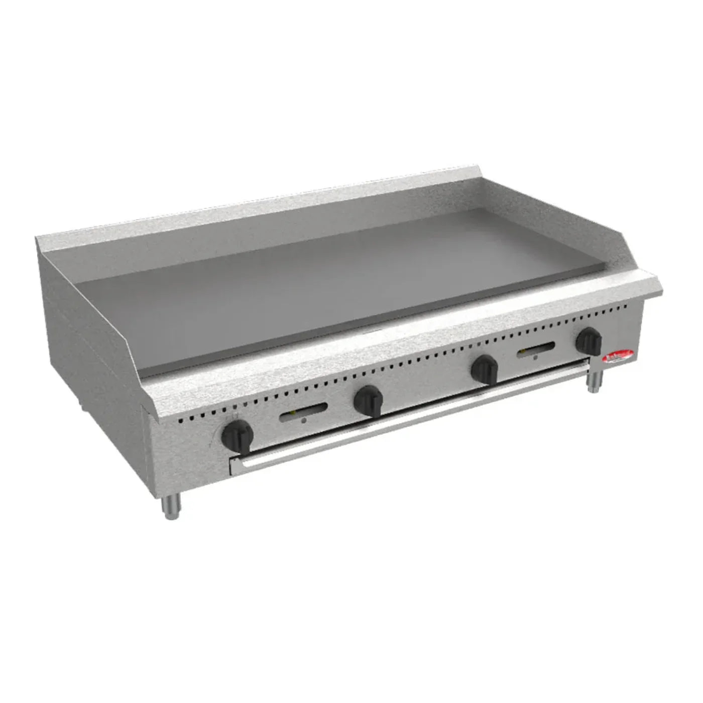 BakeMax 48" Countertop Heavy Duty Natural Gas Griddle w/ Manual Controls, 120,000 BTU - BACG48-4