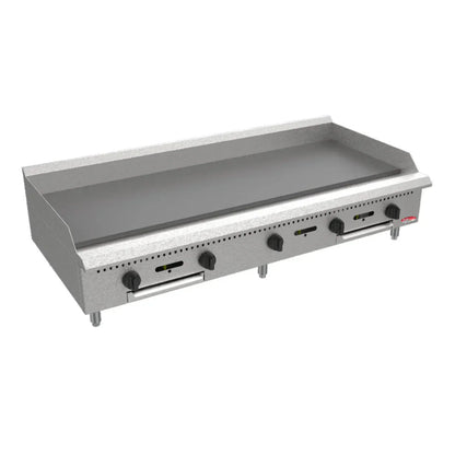 BakeMax  60" Countertop Heavy Duty Natural Gas Griddle w/ Manual Controls, 150,000 BTU - BACG60-5
